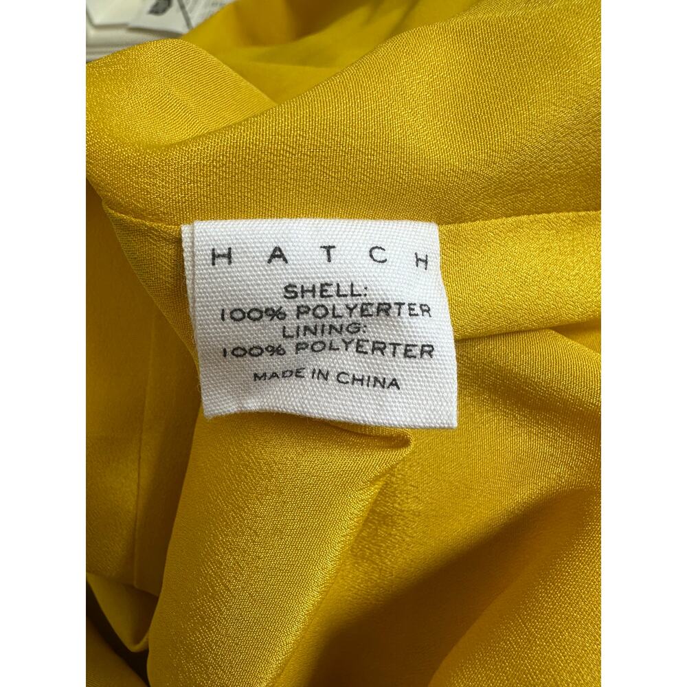 Hatch Yellow Smocked Midi Dress Womens Size 2/S Yellow Puff Sleeve Cottagecore - Picture 12 of 13